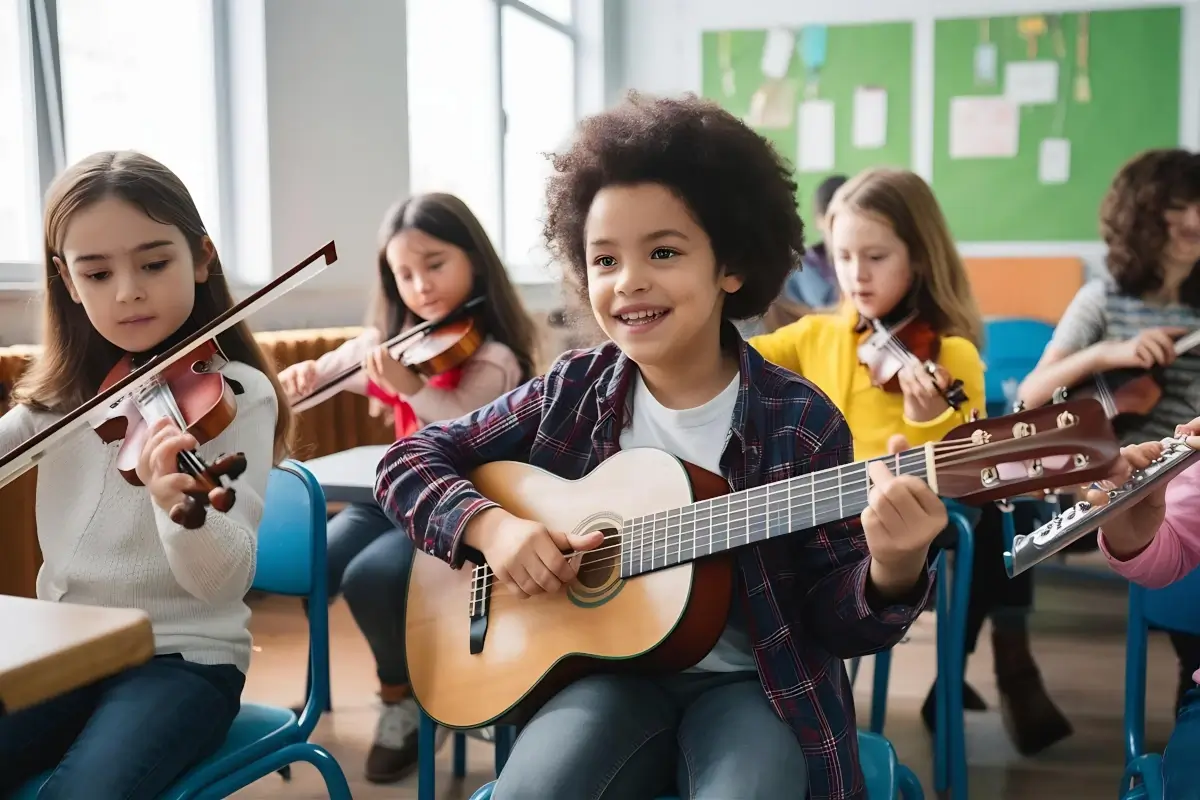 Escola de música moderna com Landing Page profissional e matrículas online