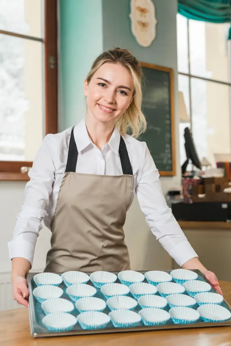 Foto da confeiteira responsável